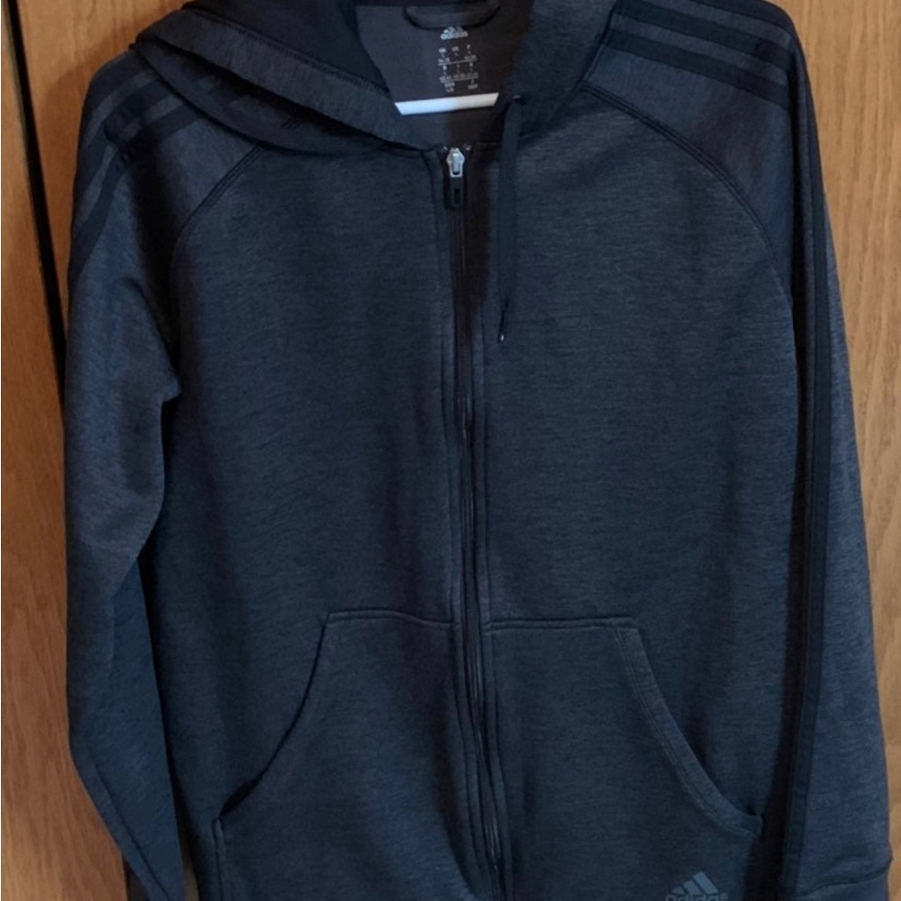 Like new large women adidas full zip charcoal gray